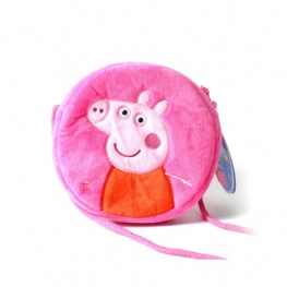 Śliczna Świnka Peppa George Mała Okrągła Dziecięca Torba Na Ramię Ultramiękka Pluszowa Bawełniana Crossbody Dla Dziewcząt Chłopców