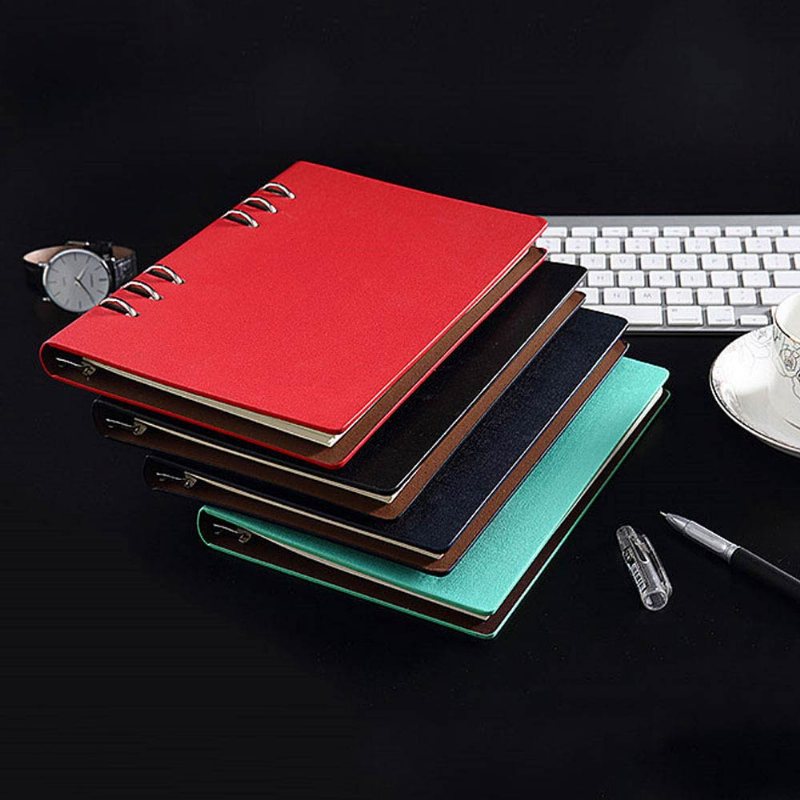 Ciemny Kolor A4/a5/b5/a6/a7 Pu Skórzany Notatnik Z Luźnymi Kartkami Niepowlekany Papier Bezdrzewny Spiralna Okładka Segregatora 200 Stron
