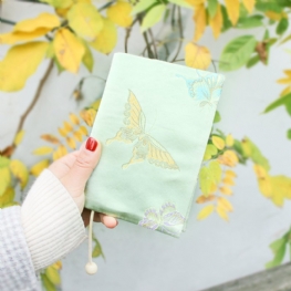 Vintage Butterfly Handmade Tkanina Okładka Książki Notatnik Ręczne Konto A5a6 Regulowana Kurtka
