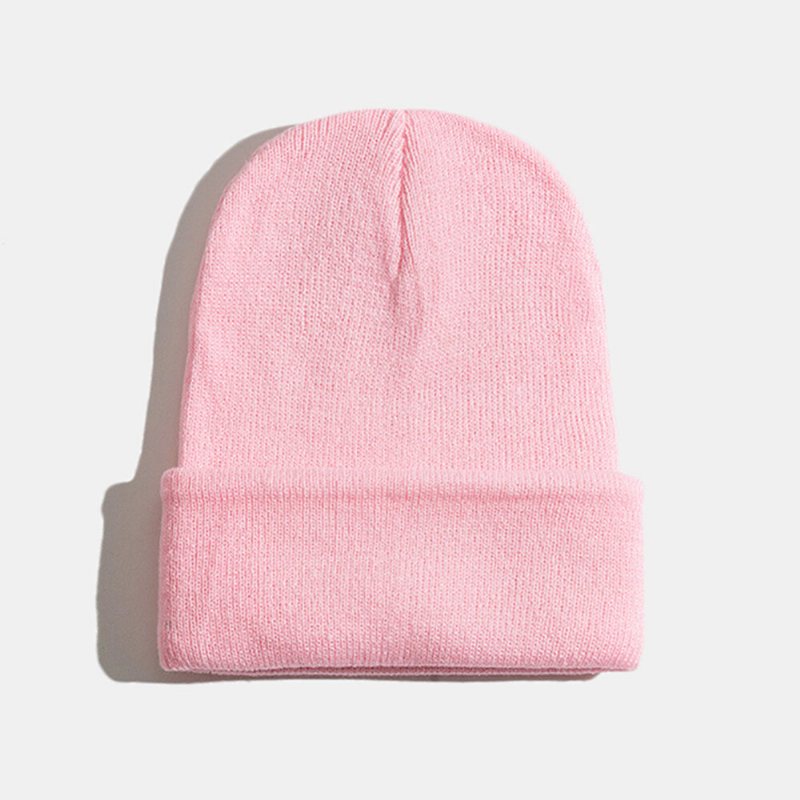 Czapka Z Daszkiem Unisex W Jednolitym Kolorze Z Dzianiny Wełnianej