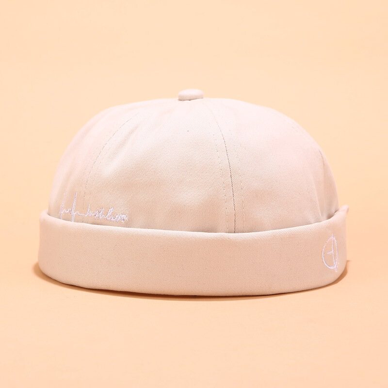 Męska I Damska Czapka Marynarska Zwijany Mankiet Retro Czapki Bez Ronda Beanie Z Czaszkami