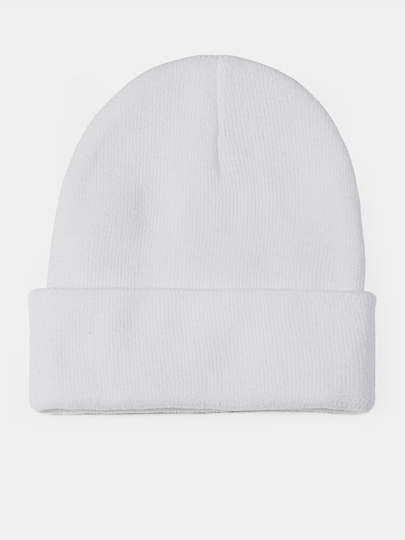 Unisex Akrylowa Dzianina Cartoon Planeta List Wzór Haftu Kołnierz Bez Brimless Oddychająca Ciepła Czapka Beanie