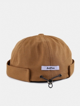 Unisex Bawełniane Litery Wzór Etykieta Sznurek Regulowany Wszystkie Mecze Czapka Bez Rękawów Landlord Cap Z Czaszkami