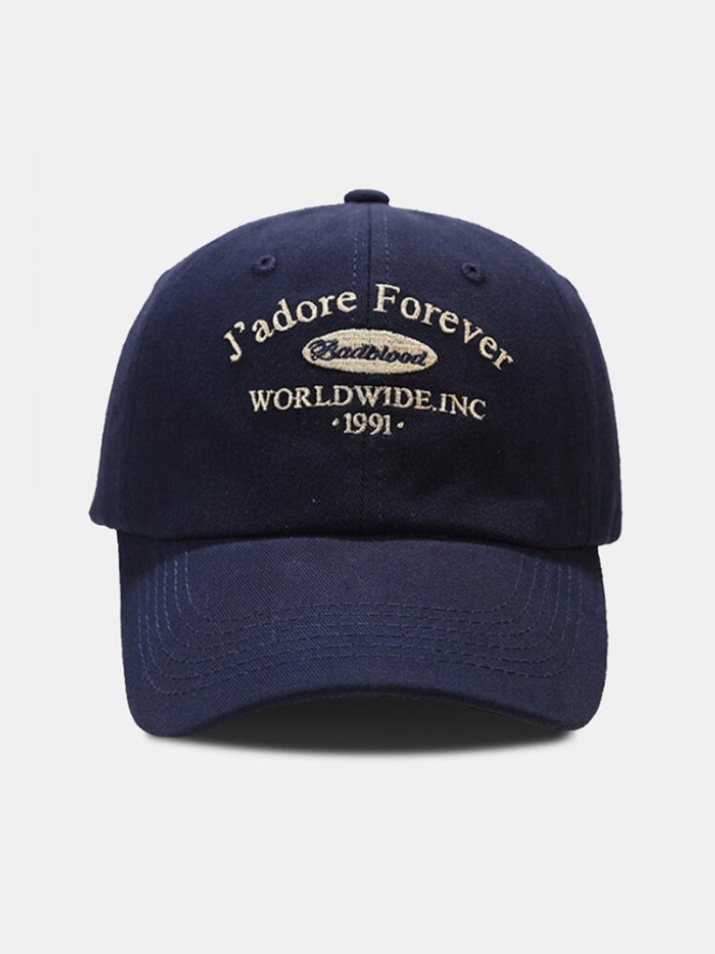Unisex Wyszywane Logo List Miękki Dorywczo Odkryty Parasolka Para Kapelusz Czapka Bejsbolówka
