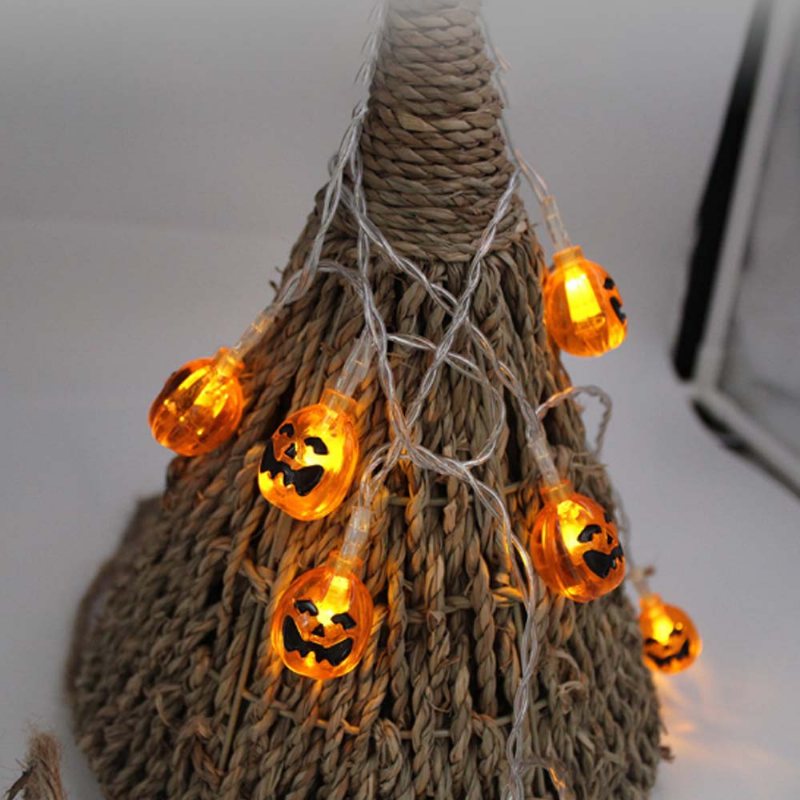 Dyniowe Łańcuchy Świetlne Led Na Świąteczne Dekoracje Na Halloween Dobrze Izolowany Kabel Pvc Zestaw Lamp Led Festiwal Dekoracyjne Sznurki
