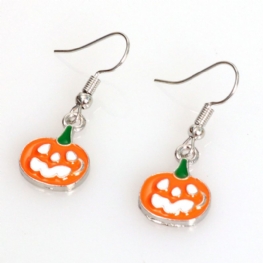 Euroamerykańskie Kolczyki Z Dyni Halloween Drop Dangle Dla Lady Girl Women Dekoracja Na Imprezę Halloweenową