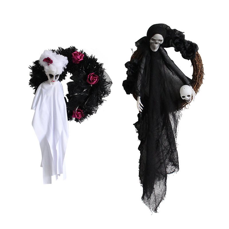 Halloween Biały Duch Drzwi Wiszące Festiwal Impreza Z Horrorem Girlanda Ozdoby Nawiedzony Dom Rekwizyty Do Dekoracji