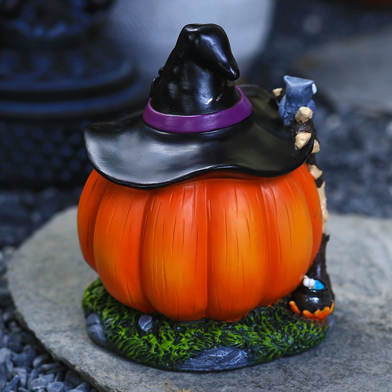 Halloween Czarownica Dynia Ozdoby Do Dekoracji Domu Luminous Rzemiosło Żywiczne Prezenty Świąteczne