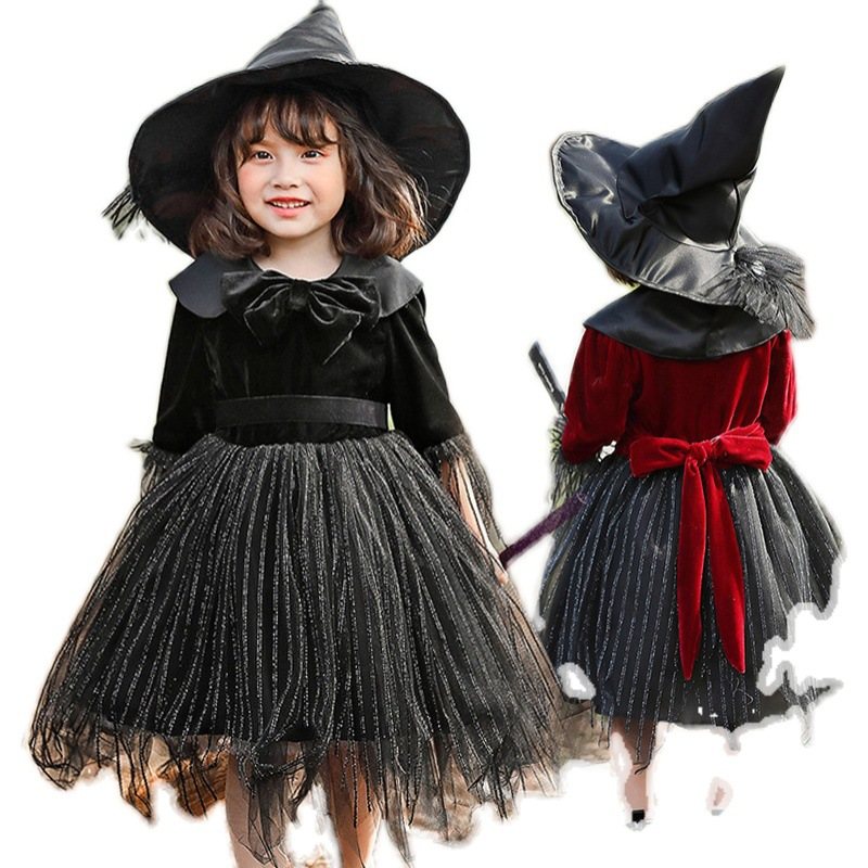 Halloween Kostium Dla Dzieci Dziewczyny Księżniczka Sukienka Czarownica Cos Element Ubioru Ubrania Balowe Kostiumy Przedszkolne