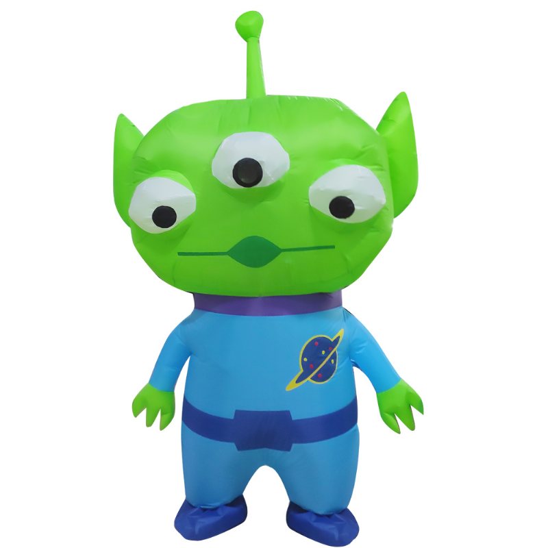 Hot Green Alien Nadmuchiwany Kostium Przebranie Na Karnawał Zabawny Wysadzić Garnitur Imprezowy Na Halloween Dla Dorosłych Dzieci