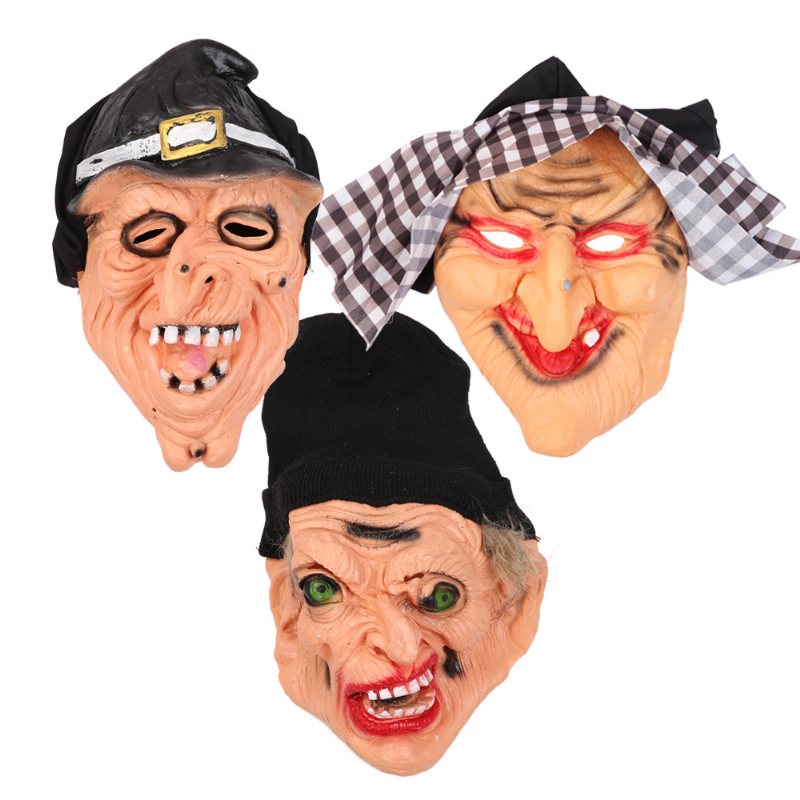 Klasyczna Maska Czarownicy Horror Film I Rekwizyty Telewizyjne Czarownica Czarna Gaza Turban Winylowa Na Impreza Z Okazji Halloween