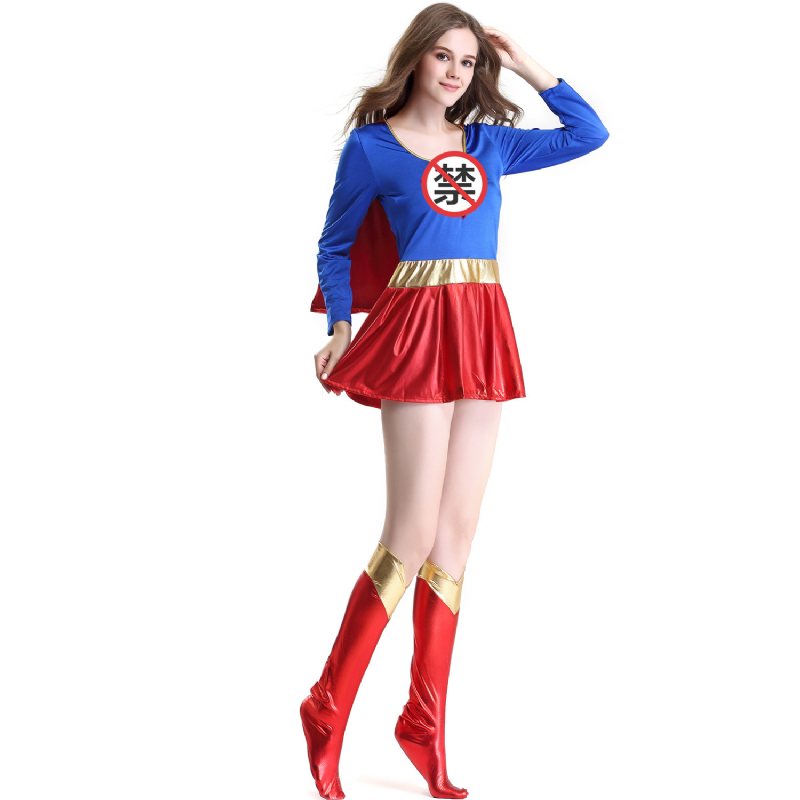 Kostium Damski Na Halloween Seksowna Kobieta Superman Do Odgrywania Ról Ponadgabarytowych