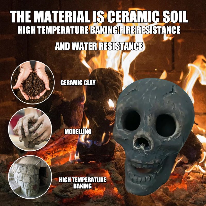 Piec Na Halloween Grill Party Dekoracje Symulacja Czaszki Rekwizyty Horror Ceramiczne Ozdoby