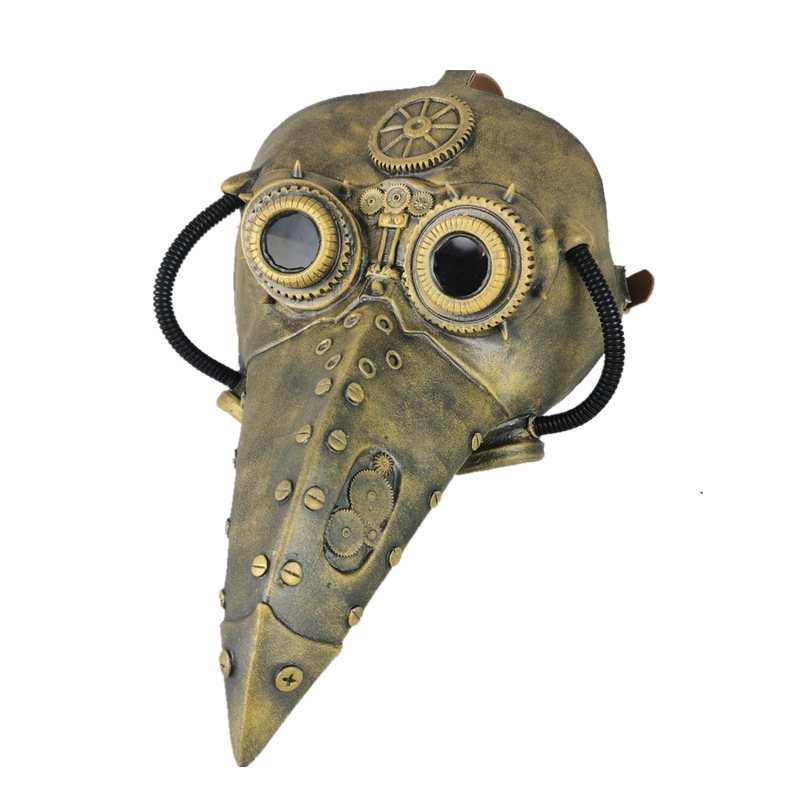 Śmieszne Średniowieczne Steampunk Lekarz Zarazy Ptak Maska Lateksowe Punk Cosplay Maski Dziób Dla Dorosłych Halloween Event Rekwizyty Do