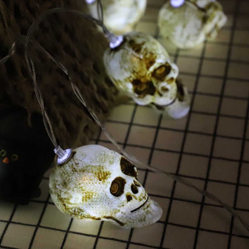 Skelton Led String Lights Do Dekoracji Dnia Świętego Mikołaja W Nowym Stylu Skull Spirit Festival Dekoracyjne Łańcuchy Oświetleniowe