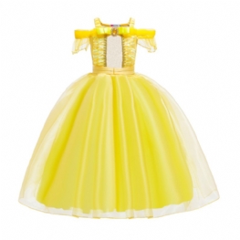 Sukienka Księżniczki Z Krótkim Rękawem Na Halloween's Cosplay Girl Dzieci Noszą Grenadynę Długa Jednoczęściowa Spódnica Princess Dress Performance