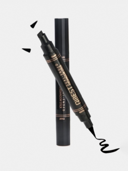 12 Kolorów Double Head Eyeliner Pen Fluorescencyjny Płynny Triangle Stamp Pen Eye Makeup