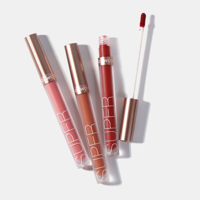 12 Kolorów Velvet Matte Lip Gloss Non-stick Cup Non-fading Lasting Waterproof Liquid Lip Glaze