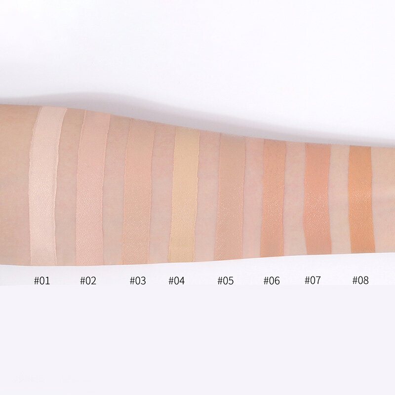 8 Kolorów Podkład W Płynie Full Coverage Concealer Whitening Moisturizer Wodoodporny Makijaż Twarzy