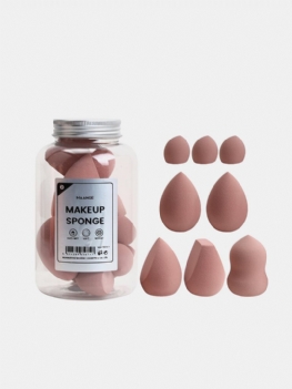 8 Sztuk / Butelka Puff Do Makijażu Beauty Eggs Wet-dry Dual Purpose Gourd Sponge