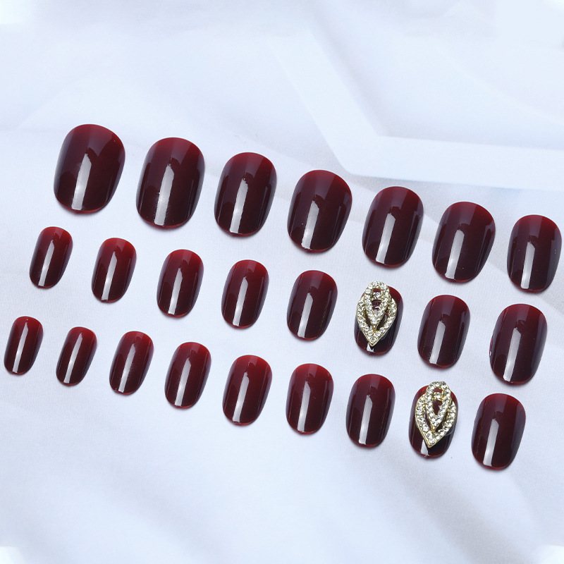 Al0011 Noszenie Nail Art Rhinestone Czerwony Fałszywy Paznokci Patch Naklejka Gotowy Kawałek Narzędzie Łatka Naklejki