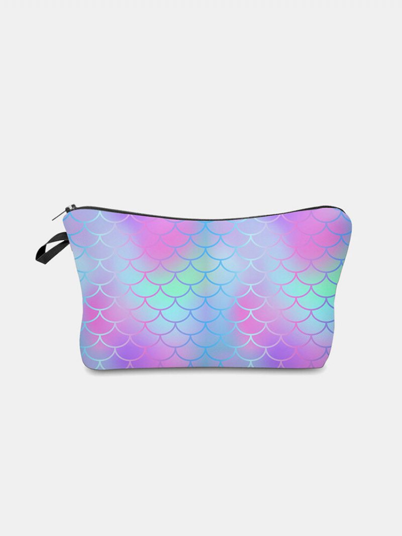 Wielofunkcyjna Przenośna Kosmetyczka Fish Scale Women Travel Wash Storage Bag