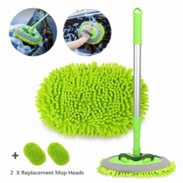 2 W 1 Szenilowa Szczotka Do Mycia Samochodu Z Mikrofibry Mop Mitt Z Długą Rączką Ze Stopu Aluminium 45 Cal Zestaw Do Czyszczenia Do Kurzu Nie Boli Farba Narzędzie Do Bez Zarysowań Odpylacz Dostawa Do Myjni Samochodowej