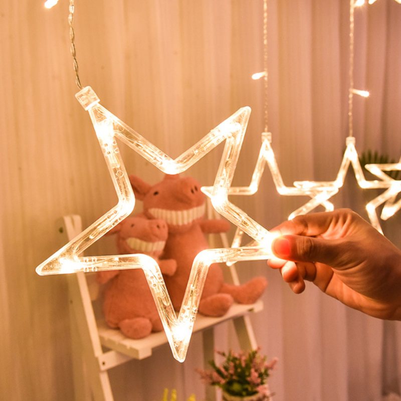 3m Twinkle Star String Lights Wodoodporne Kurtyny Świetlne Z Gwiazdą Ze Zmianą Koloru Na Ślub Christmas Home Garden Party Festival Decoration