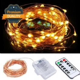 5m 10m Led Twinkle Light Outdoor Indoor Fairy String Christmas Diy Zasilany Z Baterii Aa Wodoodporny Bezprzewodowy Pilot
