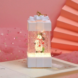 Dekoracje Bożonarodzeniowe Prezenty Świąteczne Pudełka Na Kryształowe Kule Wtrysk Wody Małe Lampki Naftowe Luminous Ornaments