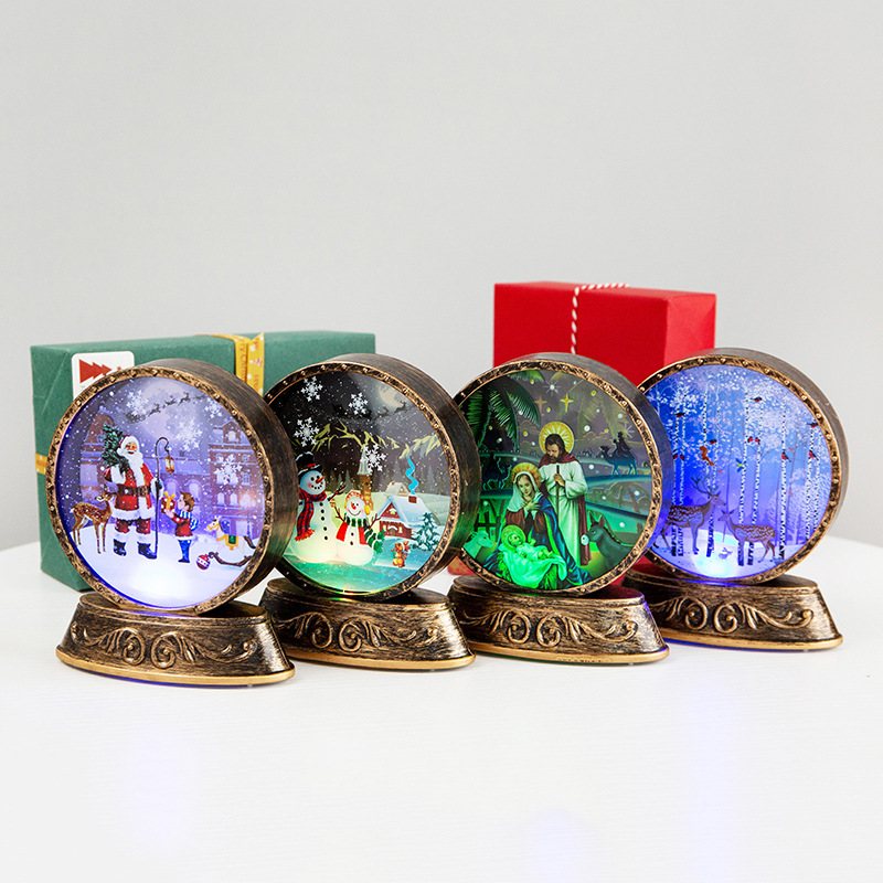 Dekoracje Na Boże Narodzenie Nowe Latarnie Wiatrowe Old Man Snowman Lampka Nocna Kreatywne Oświetlenie Led Centrum Handlowe Świąteczne Wahadło Na Biurko