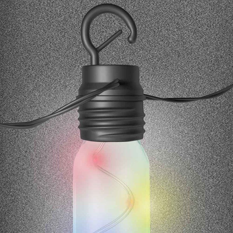 Fancy Outdoors Party Decoration Led Tube String Light Zasilany Energią Słoneczną Wodoodporny Drut Miedziany Ciepły Biały Kolorowy