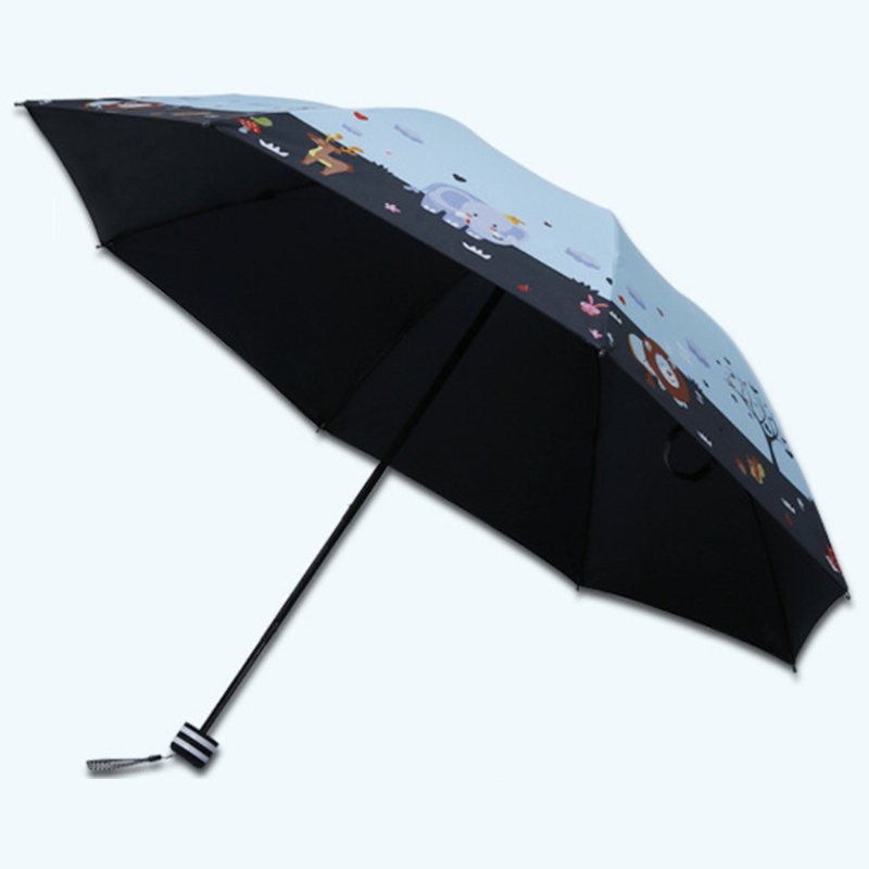 Damski Parasol Przeciwsłoneczny Na Zewnątrz Z Potrójnie Składanym Parasolem Przeciwsłonecznym Wielofunkcyjny Z Lakierowaną Rączką Do Pieczenia