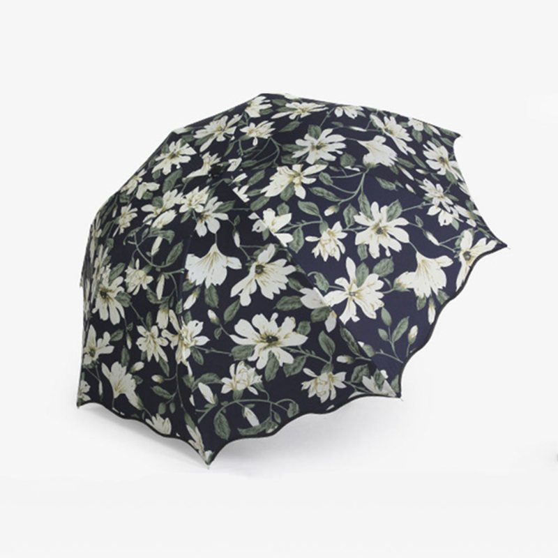 Potrójnie Składany Wiatroodporny Parasol Podróżny Anti-uv Sun Classic Tender Lily Umbrella