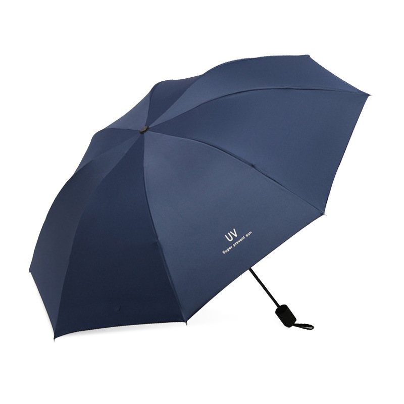 T076 Prezent Reklamowy Parasol Trzy Składane Grube Winylowe Słoneczny Uv Dziewięć Ze Sklejki 5 Kolorów