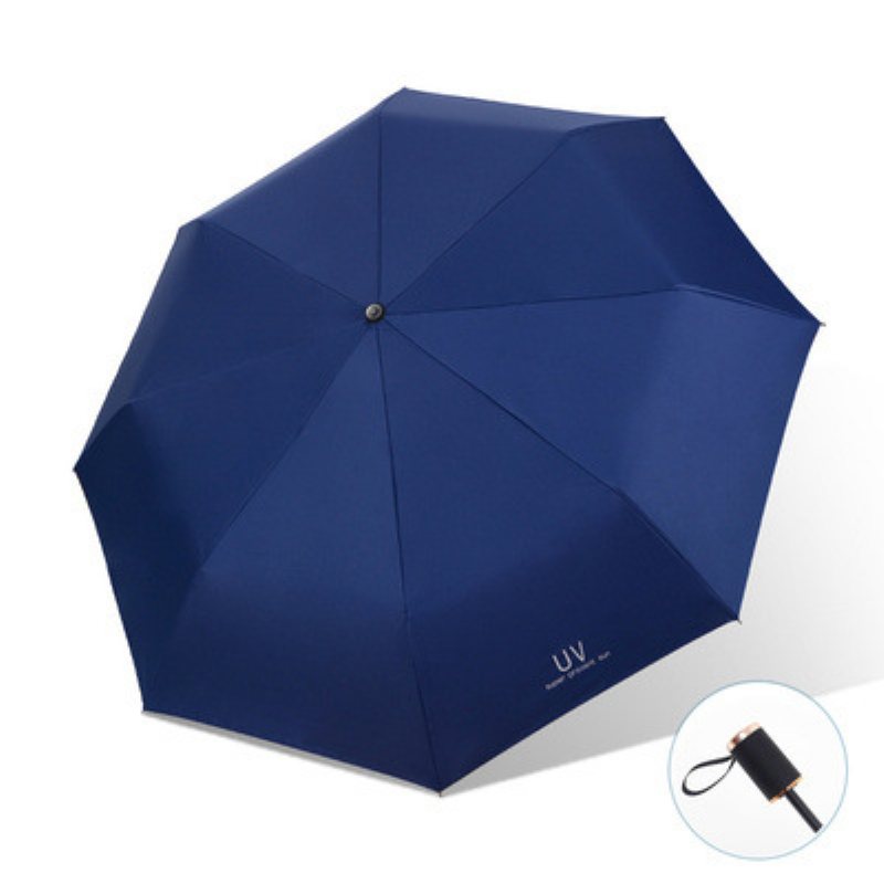 T076 Prezent Reklamowy Parasol Trzy Składane Grube Winylowe Słoneczny Uv Dziewięć Ze Sklejki 5 Kolorów