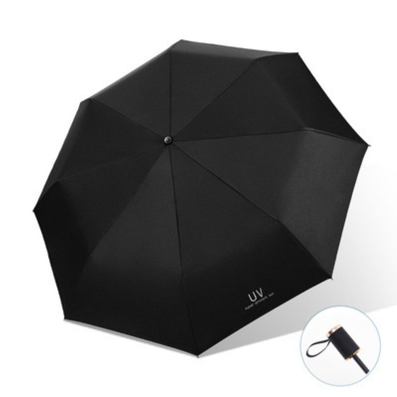 T076 Prezent Reklamowy Parasol Trzy Składane Grube Winylowe Słoneczny Uv Dziewięć Ze Sklejki 5 Kolorów