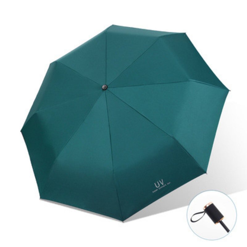 T076 Prezent Reklamowy Parasol Trzy Składane Grube Winylowe Słoneczny Uv Dziewięć Ze Sklejki 5 Kolorów