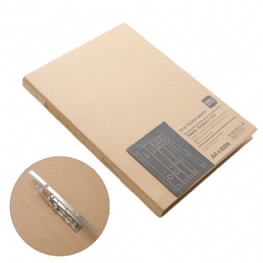 Pliki Dokumenty Folder Z Mocnym Klipsem Ze Stali Nierdzewnej Vintage Brown Kraft Cover Materiały Biurowe Home School Office Niezbędne Segregatory