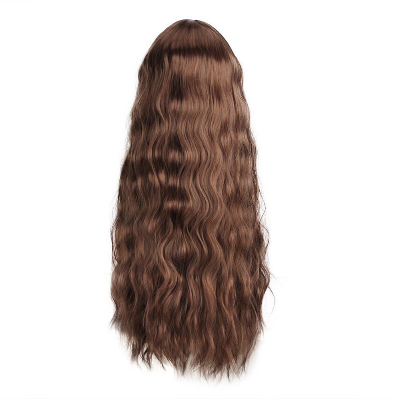 Peruki Syntetyczne Długie Kręcone Sztuczne Hairwear Wino Czerwone Czarne Ciemne Jasnobrązowe Modne Dla Kobiet
