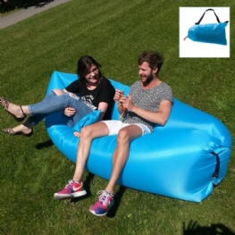 Nadmuchiwana Sofa Plaża Kemping Śpiąca Powietrzna Lekki Przenośny Składany Leniwy Leżak Do Podróży Piknik Na Zewnątrz 200x70 cm