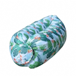 Nadrukowany Wzór Liścia Szybka Dmuchana Sofa Airbed Do Aktywności Na Świeżym Powietrzu Leniwi Mężczyźni Powietrzna Nadmuchiwana Kanapa Nap Składane Przenośne Materace Powietrzne