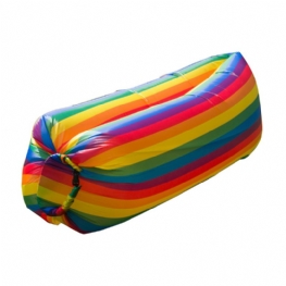 Ultralekki Kolor Tęczy Airbed Do Aktywności Na Świeżym Powietrzu Przenośny Śpiwór Nadmuchiwana Sofa Składana Poduszka Powietrzna