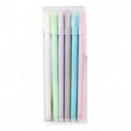 6 Sztuk Cukierki Kolor Matowy Długopis Żelowy Czarny Atrament 0.5mm Biznesowe Materiały Biurowe Carbon Bold Pen Studenci Papiernicze