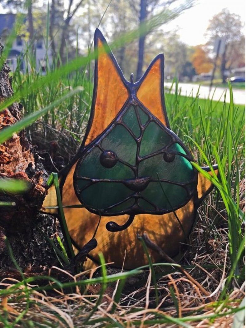 1pc Akrylowa Rodzina Koroks Zelda Game-temat Liść Wróżka Włóż Kartę Dla Miłośników Gier Ogrodowych