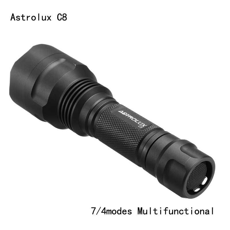 Astrolux C8 Xp-l Hi 1300 Lumenów 7/4 Tryby A6 Kierowca Taktyczna Latarka Led Edc 18650 - 3a