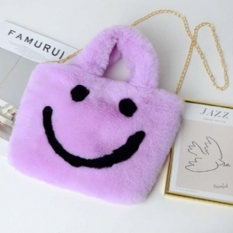 2023 Jesień I Zima W Nowym Stylu Damska Torba Na Uśmiech Smiley Face Bag Pluszowa Śliczna Słodka Dla Dziewczynek