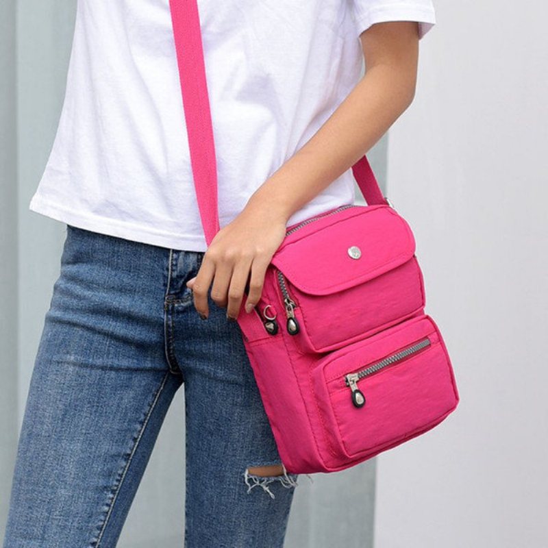 Damska Nylonowa Torba Podróżna Na Paszport Crossbody Wodoodporna Dwuwarstwowa Na Ramię