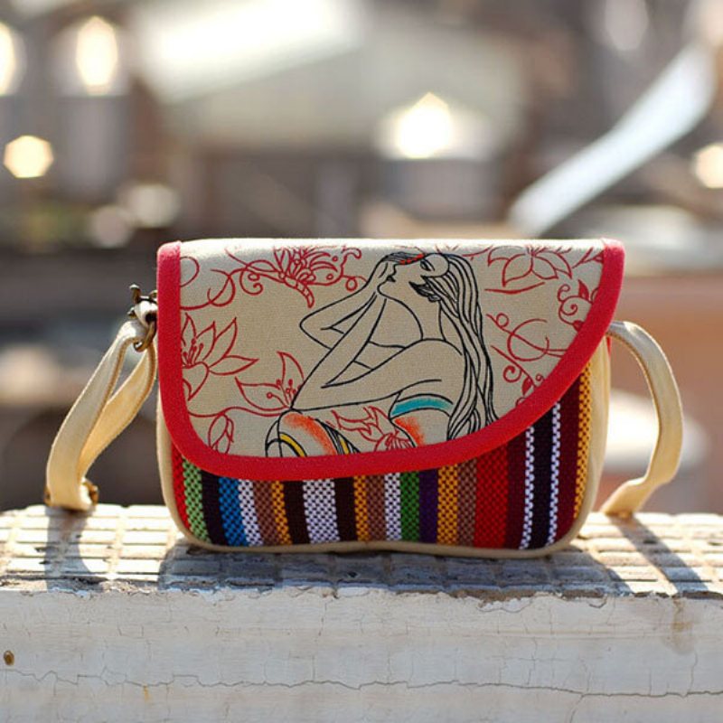 Damska Płócienna Torba National Mini Crossbody