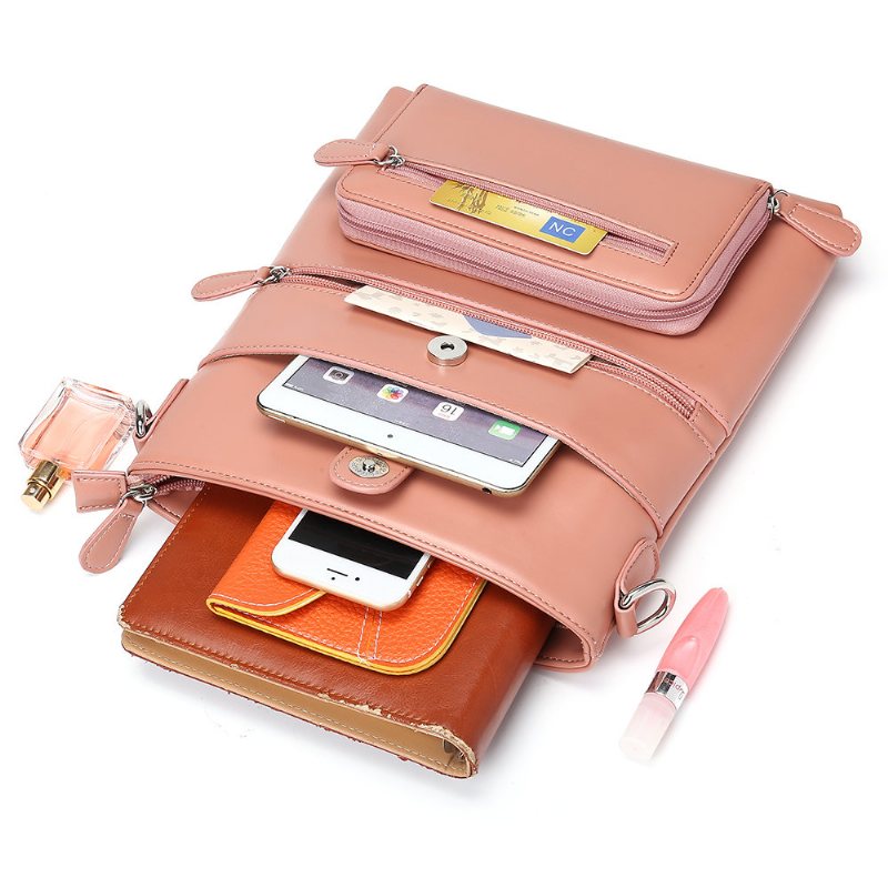 Damska Wielofunkcyjna Torba Crossbody Solid 2 Picese Z Zabezpieczeniem Przed Kradzieżą
